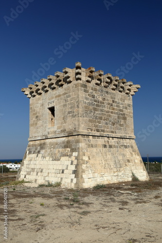 The historical Venetian tower in Pervolia, Cyprus 