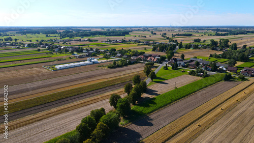 Shots from the drone, countryside landscape