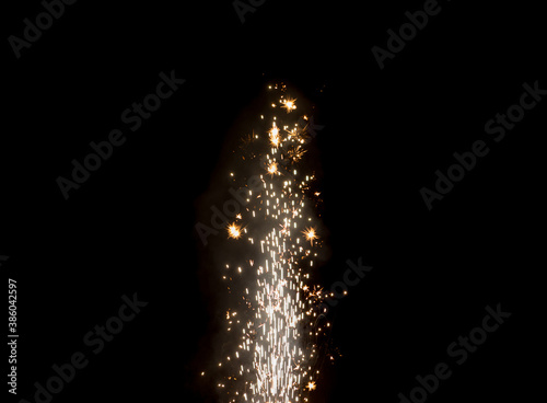 Firework isolated on black background