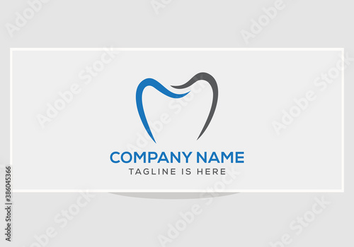 Creative, minimalist dentist logo design template