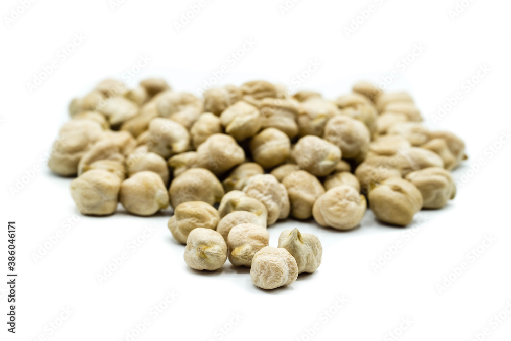 dried chickpeas isolated on white background dried chickpeas isolated on white background