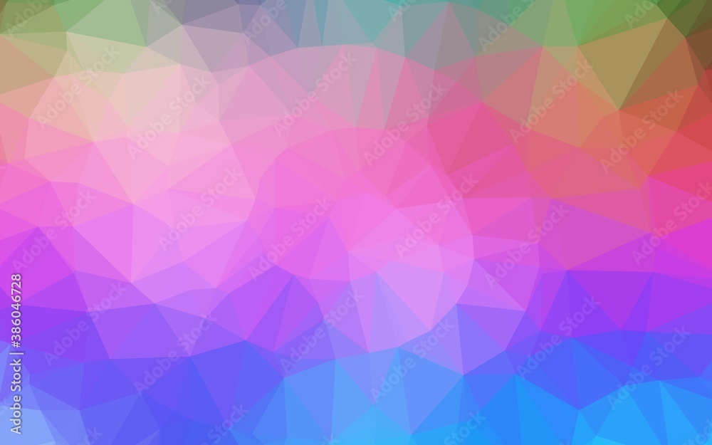 Obraz premium Light Multicolor, Rainbow vector polygon abstract background.