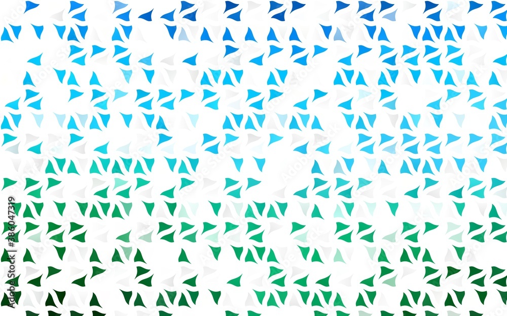 Light Blue, Green vector cover in polygonal style.