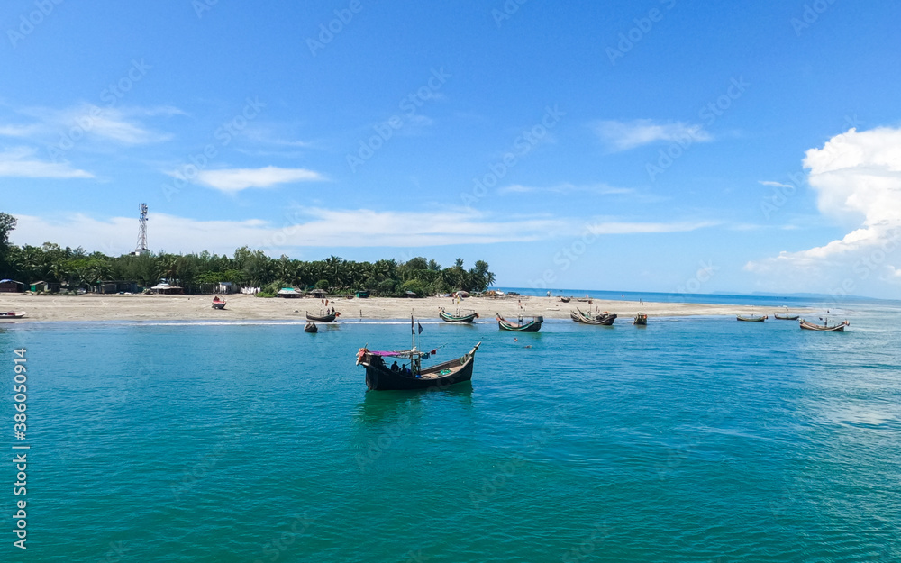 boats in the Bay of Bangle. 