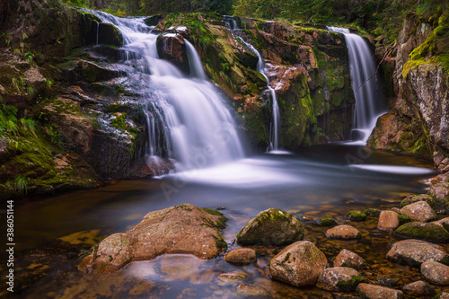 waterfall in the mountains