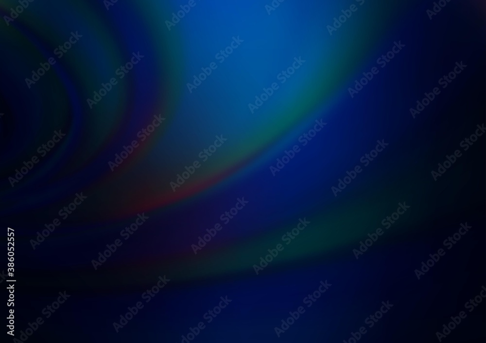 Dark BLUE vector glossy abstract background.