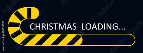 Christmas loading, banner from Christmas symbol icon, Merry Christmas, Happy New Year – vector