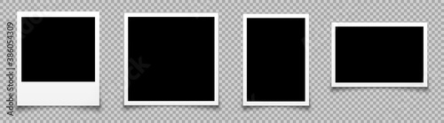 Set empty photo frame, collection photo frame - stock vector