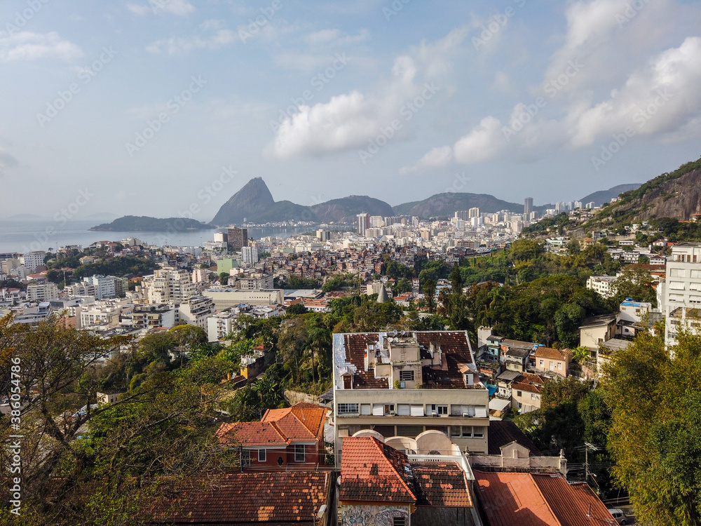 view from the top of the ruins park in Rio de Janeiro, Brazil