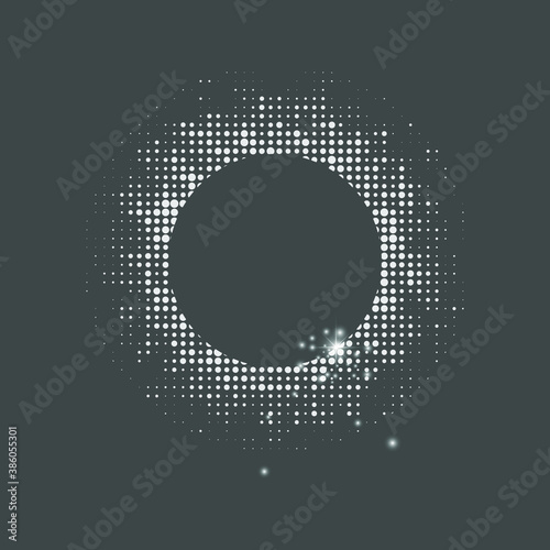 Winter frame with shine stars. Christmas decor elements. Vector photo booth icon.