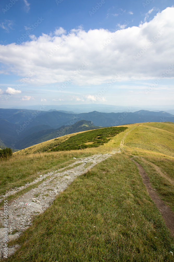 Beautiful nature around Krížna hill in Veľká Fatra, Slovakia