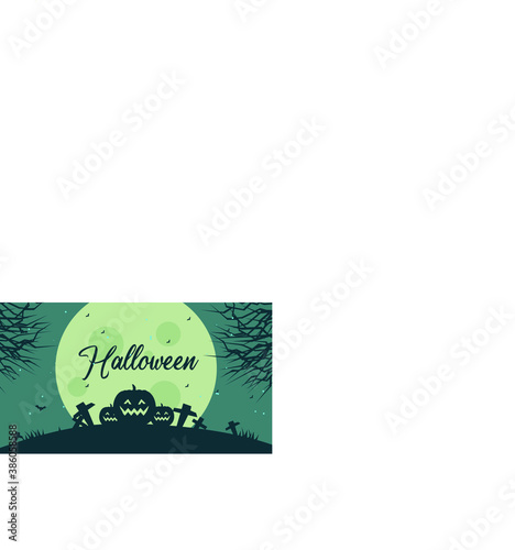 Halloween themed background illustration design