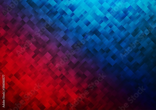 Dark Blue  Red vector layout with lines  rectangles.