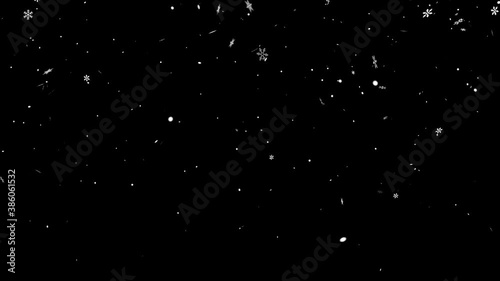 雪　雪の結晶が降る　アニメーション photo