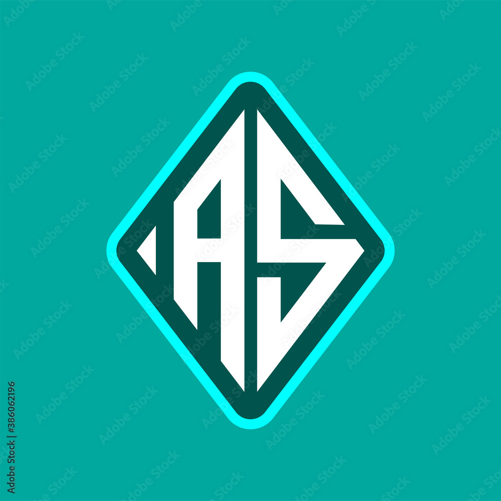 Colored monogram logo curved oval shape initial letter as logo vector Colored monogram logo curved oval shape initial letter as logo vector