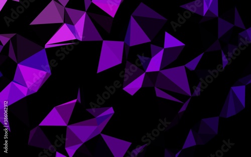 Dark Purple, Pink vector abstract polygonal texture.