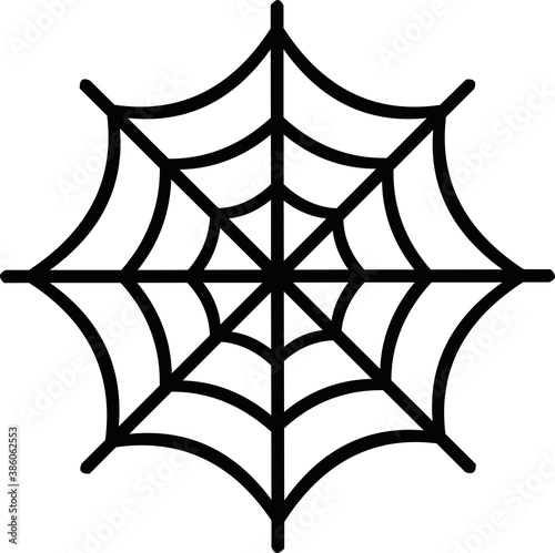 Vector illustration of a spider web symbol