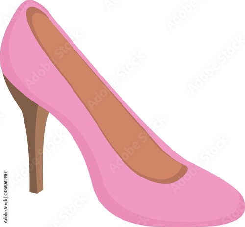 Vector illustration of women's high heels shoe
