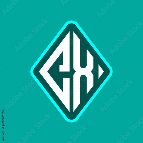 Colored monogram logo curved oval shape initial letter cx logo vector Free Download Colored monogram logo curved oval shape initial letter cx logo vector - GFXLoad