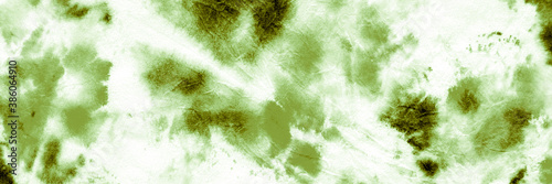 Abstract Watercolour Stains. Green Grassy Dyed 