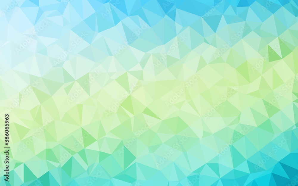 Light Blue, Yellow vector abstract mosaic background.