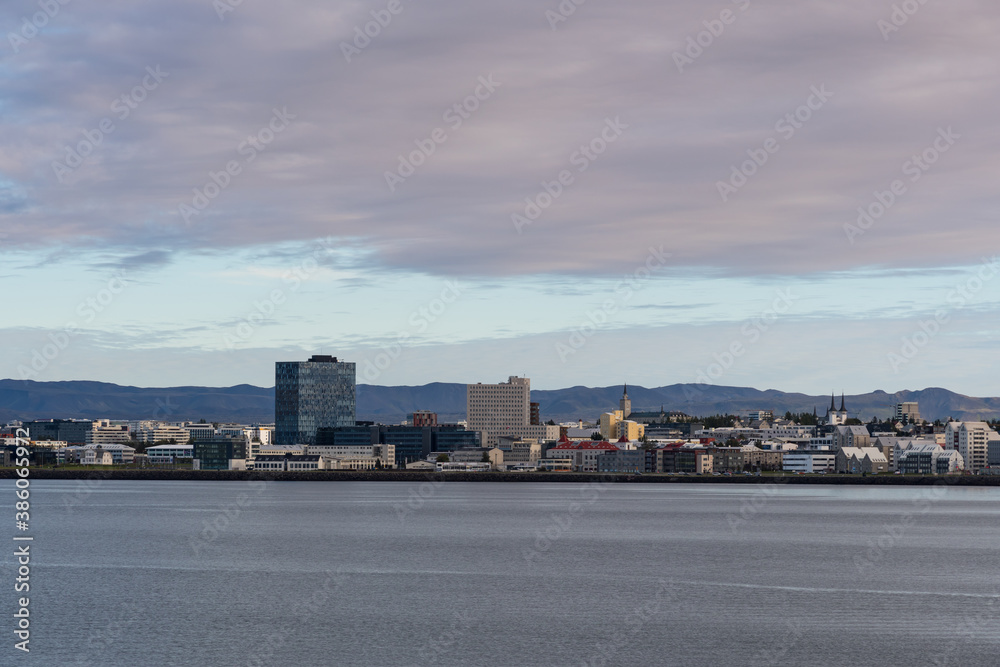 Coastline of city of Reykjavik in Iceland Coastline of city of Reykjavik in Iceland