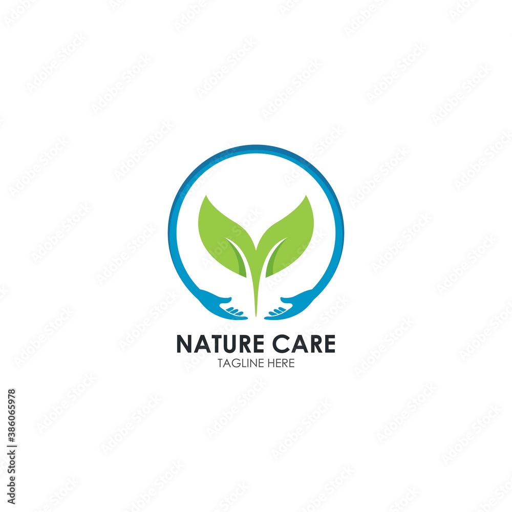 Nature care,back to nature logo vector icon illustration Nature care,back to nature logo vector icon illustration