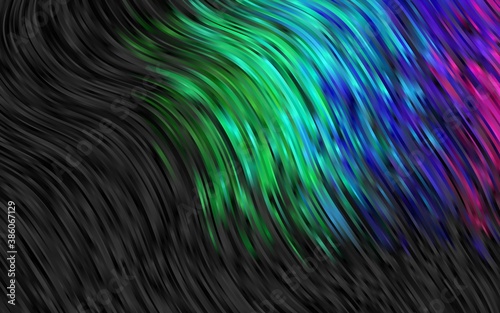 Dark Multicolor, Rainbow vector template with bubble shapes.