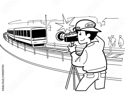撮り鉄-鉄道マニアの撮影