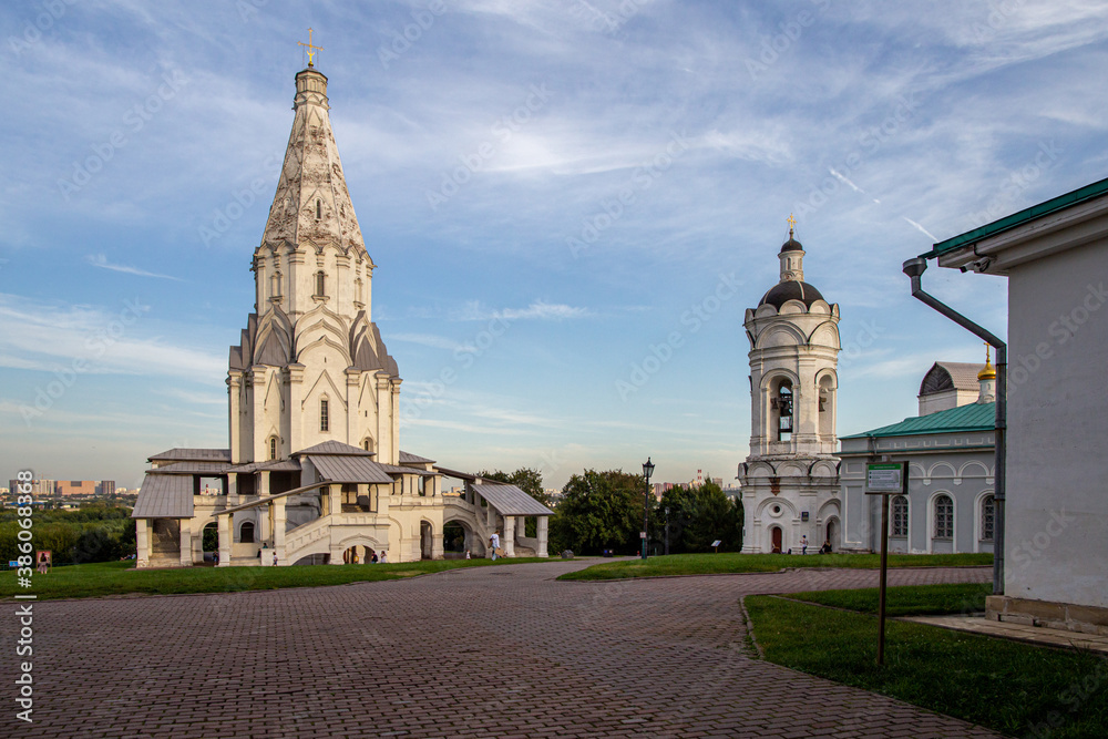 31.08.2020, Moscow, Russia. Historical sights of Moscow.  Church of the Ascension of the Lord in Kolomenskoye.