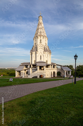 31.08.2020, Moscow, Russia. Historical sights of Moscow. Church of the Ascension of the Lord in Kolomenskoye.