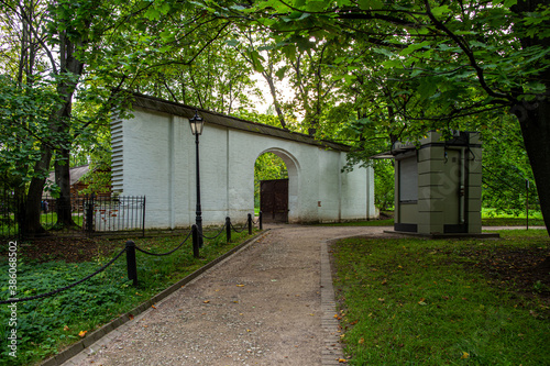 Historical place - garden gate in the park Kolomenskoye, Moscow