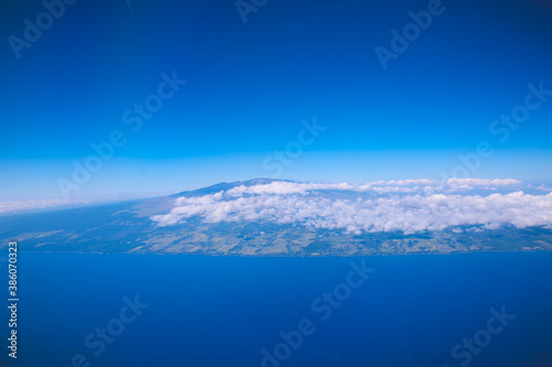Aerial Hamakua Coast  Big island  Hawaii 