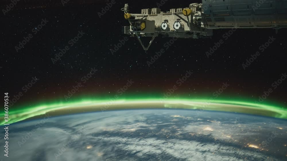 Aurora Borealis seen on Earth from International Space Station (ISS). 4k timelapse. Created from Public Domain images, courtesy of NASA JSC Aurora Borealis seen on Earth from International Space Station (ISS). 4k timelapse. Created from Public Domain images, courtesy of NASA JSC