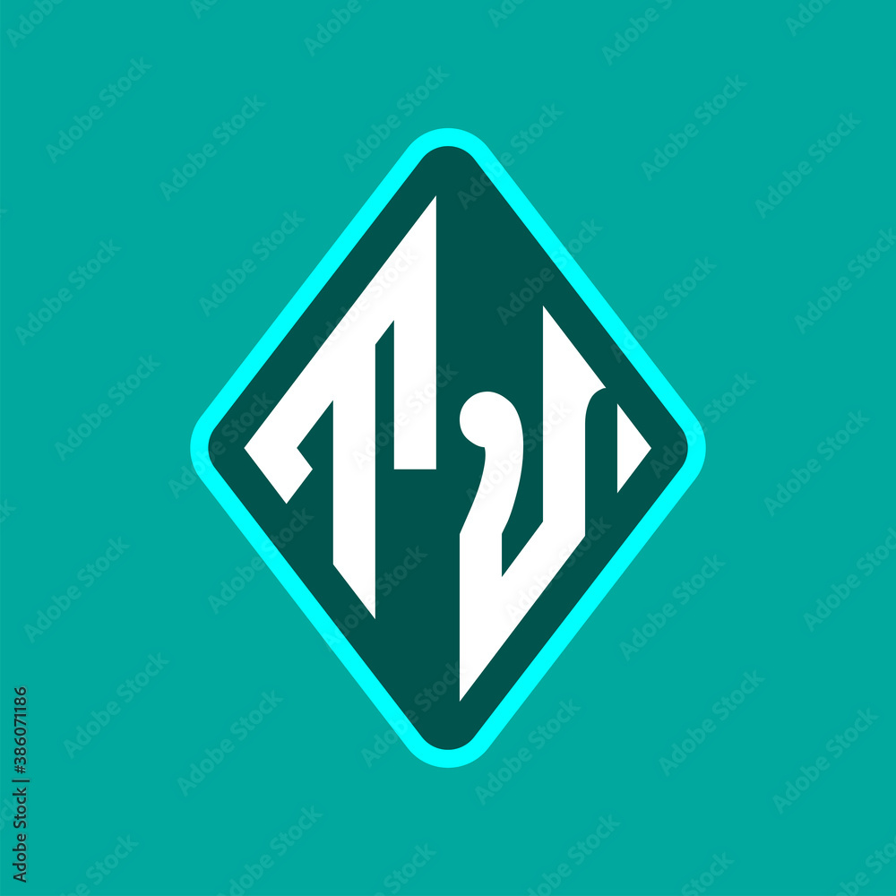 Colored monogram logo curved oval shape initial letter tj logo vector Colored monogram logo curved oval shape initial letter tj logo vector