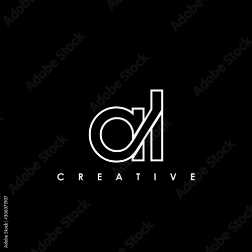 AL Letter Initial Logo Design Template Vector Illustration
