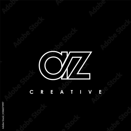 AZ Letter Initial Logo Design Template Vector Illustration