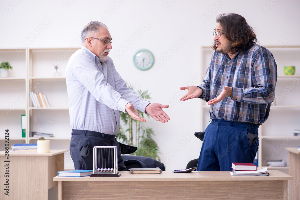Two employees in bankruptcy concept Two employees in bankruptcy concept