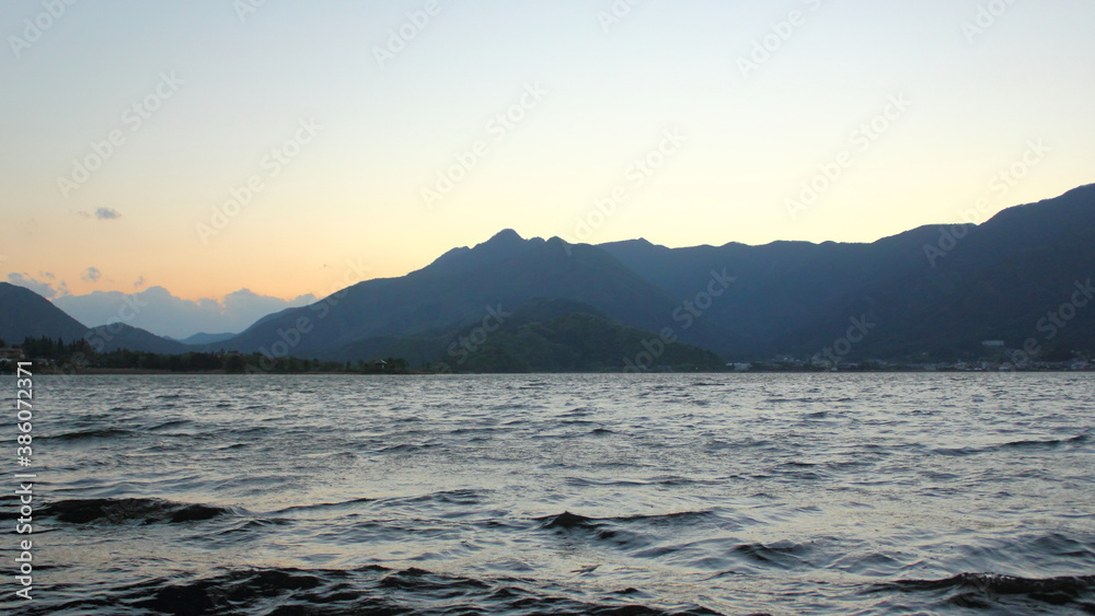 河口湖の夕景 河口湖の夕景