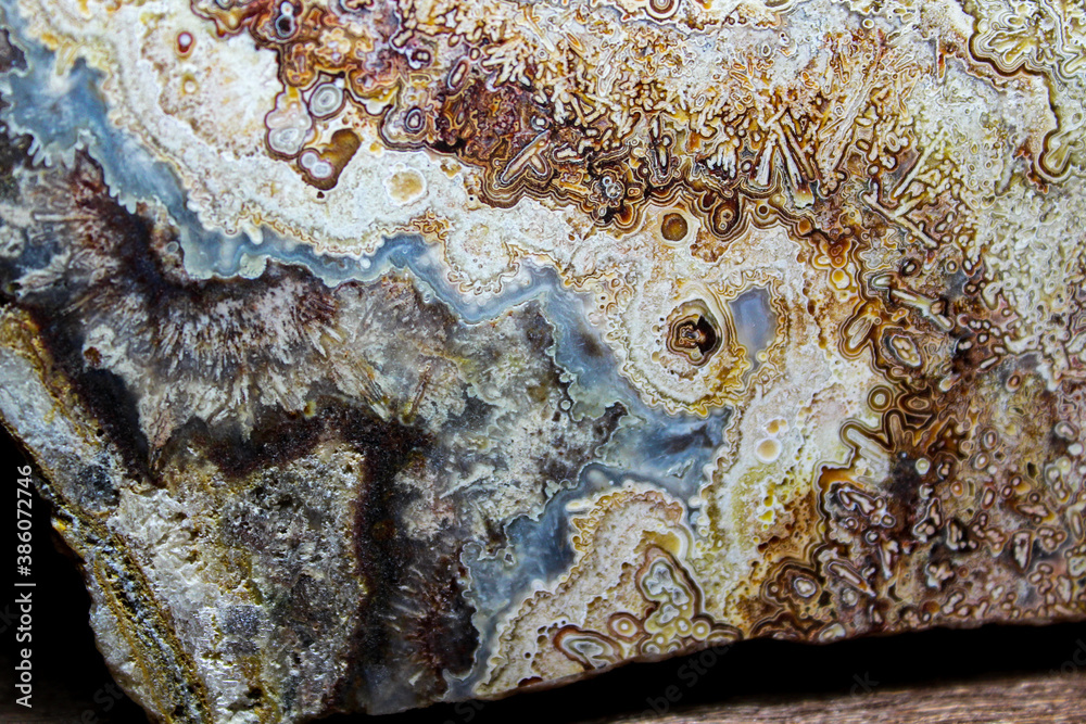 Close up of Mexican Lace Agate for background
