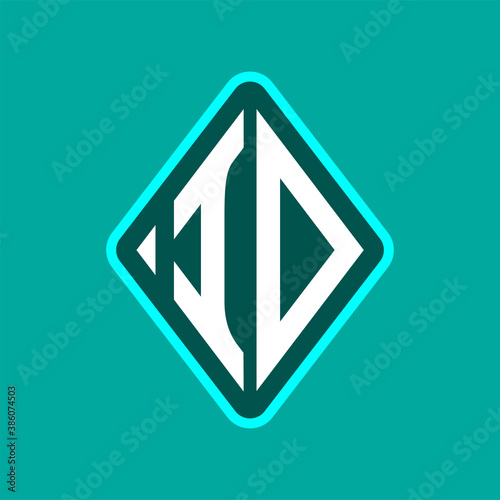 Colored monogram logo curved oval shape initial letter id logo vector Free Download Colored monogram logo curved oval shape initial letter id logo vector - GFXLoad