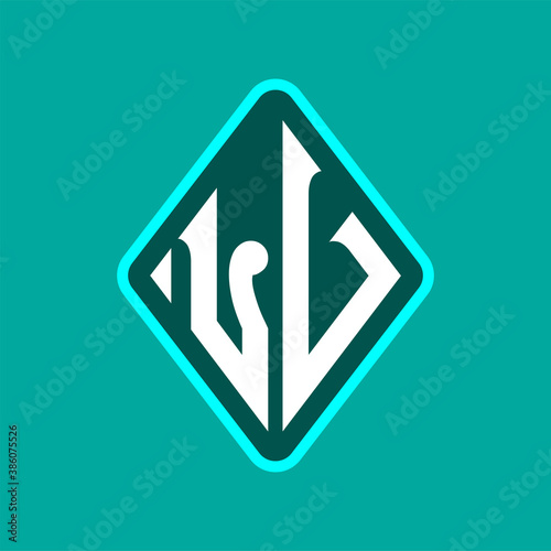 Free Download Colored monogram logo curved oval shape initial letter ,  logo vector - GFXLoad