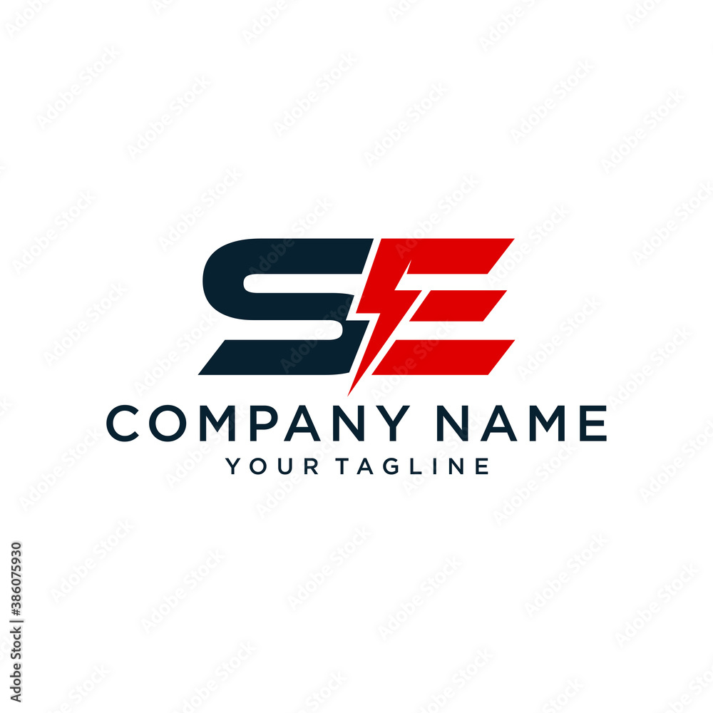 SE Energy Modern Logo Design Template,illustration vector