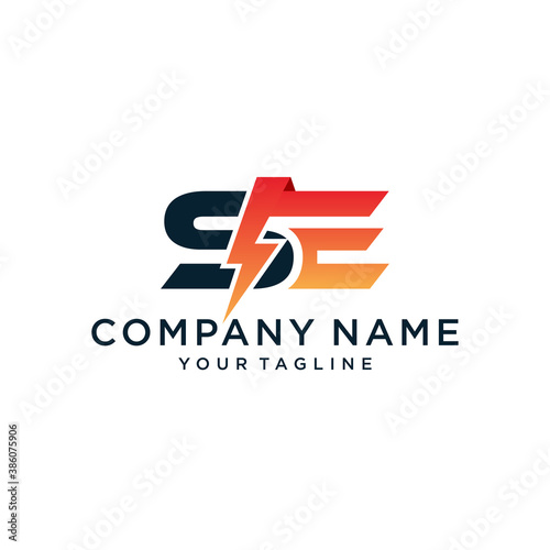 SE Energy Modern Logo Design Template,illustration vector