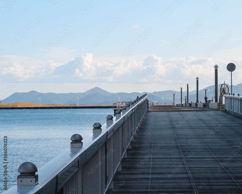 pier on the sea, in Aomori Japan