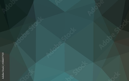 Dark Blue, Green vector hexagon mosaic template.
