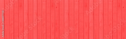 Panorama of Wood plank red timber texture and seamless background