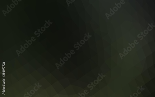 Dark Green vector low poly layout.