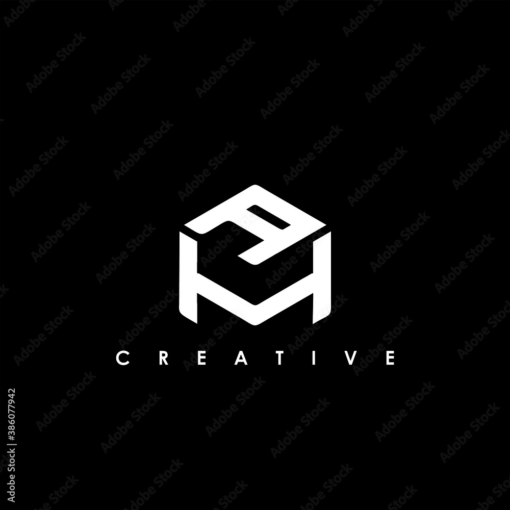 Letter AH logo icon design template elements - vector sign Letter AH logo icon design template elements - vector sign