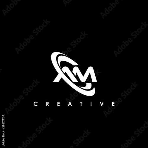 AM Letter Logo Design with Creative Modern Trendy Typography